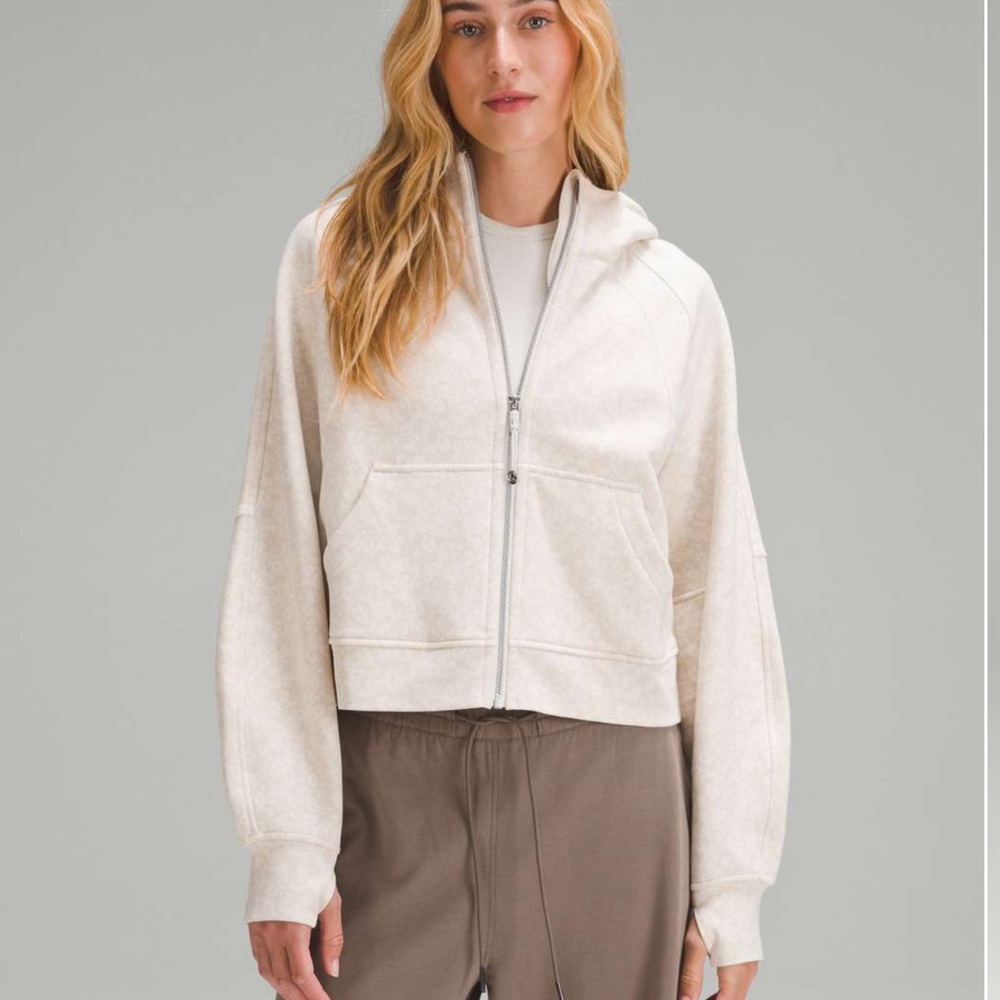 lululemon Scuba Full-Zip Hoodie - Daisy Vista Light Ivory Natural Ivory